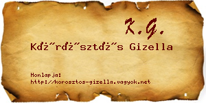 Körösztös Gizella névjegykártya