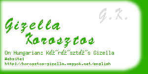 gizella korosztos business card